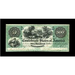 T2 $500 1861 Montgomery. Choice AU Condition Census 