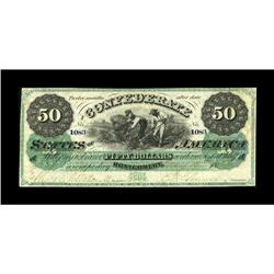 T4 $50 1861. New note to Census. VF-XF 