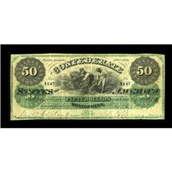 T4 $50 1861. This is an attractive Fine-Very Fine $50 w 