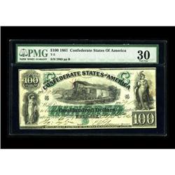 T5 $100 1861. This "First Richmond" issue has impecable 