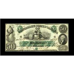 T6 $50 1861. This nicely preserved note is fully framed 