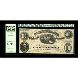 T7 $100 1861. PCGS Very Choice 64PPQ Finest Known! 