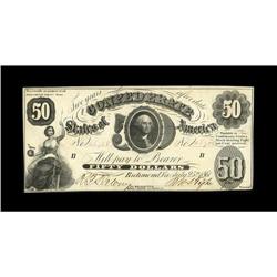 T8 $50 1861. This piece is an attractive Choice Crisp U 