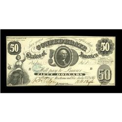 T8 $50 1861. A corner fold is found on this $50 that ha 