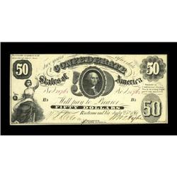 T8 $50 1861. Light handling is noticed on this $50 that 