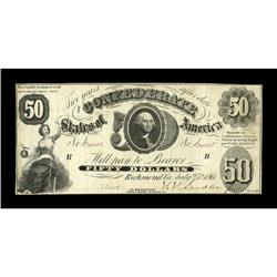 T8 $50 1861. This $50 is a bright Fine-Very Fine exampl 