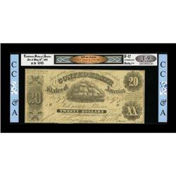 T9 PF-2 $20 1861. Fine 