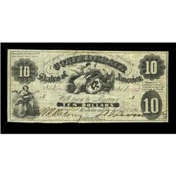 T10 $10 1861. This is a fully framed bright example wit 