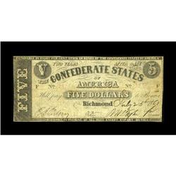 T12 $5 1861. This famous note was printed by Jules Mano 