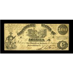 T13 $100 1861. This is a Choice About Uncirculated $100 