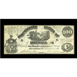 T13 $100 1861. A slender corner fold is found on this A 