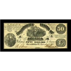 T14 $50 1861. A striking note that has been nicely pres 