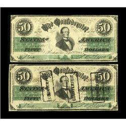 CT16/86 Counterfeit $50 1861. This lithographed counter 