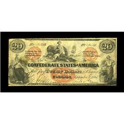 T19 $20 1861. This scarce Very Fine, CC 