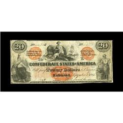 T19 $20 1861. The paper quality here is wholly original 