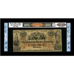 T31 $5 1861. PF-1 Fine. 