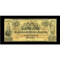 T31 $5 1861. This $5 exhibits nice edges and paper for 