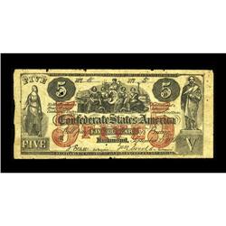 CT31/245B Counterfeit $5 1861. This woodcut counterfeit 