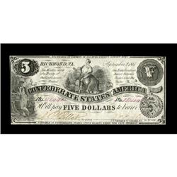 T36 $5 1861. This attractive and bright pink specimen i 