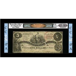 T-36 PF-4 $5 1861 Fine. Trans-Mississippi Stamp. 