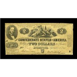 T38 $2 1861. An engraving error gave this issue an 1861 