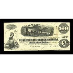T40 $100 1862. This note is dated January 6, 1863. The 