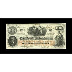 T41 $100 1862. Deep embossing, natural paper wave, and 