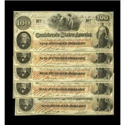 Five Consecutive T-41''''s. 4 notes PF-25, last PF-2 