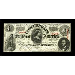 T56 $100 1863. Fully framed is this bright note. A pre- 