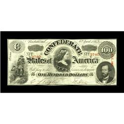 T56 $100 1863. Choice CU 