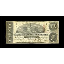 T58 $20 1863. Unc at first glance and then faint handli 