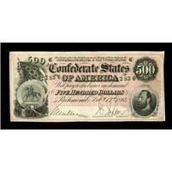 T64 $500 1864. Choice AU 