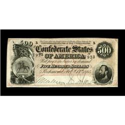 T64 $500 1864. This $500 has a vertical and lateral cen 