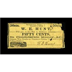 Hillsboro, AR- W.E. Hunt 50¢ W.E. Hunt Rothert 293-1A r 