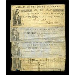 Three Different Little Rock, AR- Treasury Warrants$1 De 