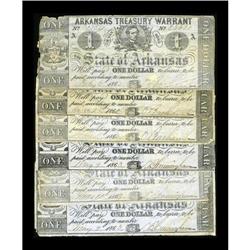 (Little Rock), AR- $1 Arkansas Treasury Warrants.1862 C 