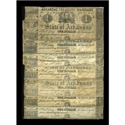 (Little Rock), AR- $1 Arkansas Treasury Warrants1862 Cr 