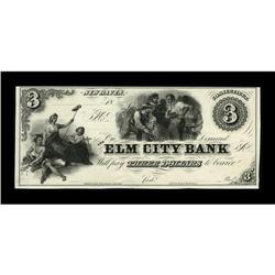 New Haven, CT- Elm City Bank $3 Haxby UNL ProofAn attra 
