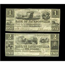 Jacksonville, FL- Bank of Jacksonville $1, $2 G2, G4 Fr 