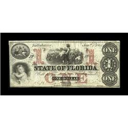 Tallahassee, FL- State of Florida $1 Jan. 1, 1864 Cr. 4 