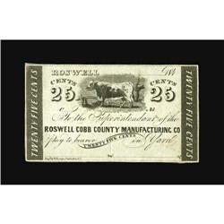 Roswell, GA- Roswell Cobb County Manufacturing Co. 25¢A 