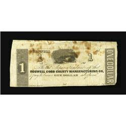 Roswell, GA- Roswell Cobb County Manufacturing Co. $1Ap 