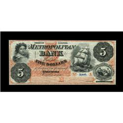 Golconda, IL- Metropolitan Bank $5 Oct. 1, 1860 G8A spe 