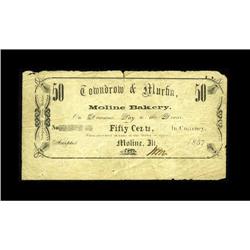 Moline, IL- Towndrow & Martin 50¢ 1857This is a great p 