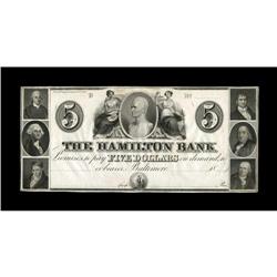 Baltimore, MD- The Hamilton Bank $5 G4 ProofA scarce Pr 