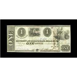 Jackson, MI- Detroit & St. Joseph Rail Road Bank $1 Apr 