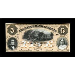 St. Louis, MO- Exchange Bank $5 G44a ProofAnother lovel 