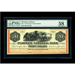 Helena, MT - Peoples National Bank $20 UndatedThis is o 