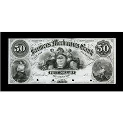 Camden, NJ- Farmers & Mechanics Bank $50 UNL ProofThe d 