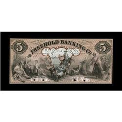 Freehold, NJ- Freehold Banking Co. $5 UNL ProofA simila 